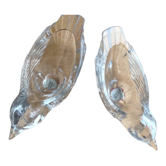 Cristal d’arques France Crystal bird candleholder set - Picture 9 of 14